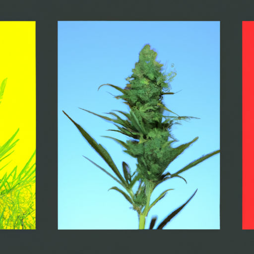 an image depicting the difference between indica, sativa, and hybrid.